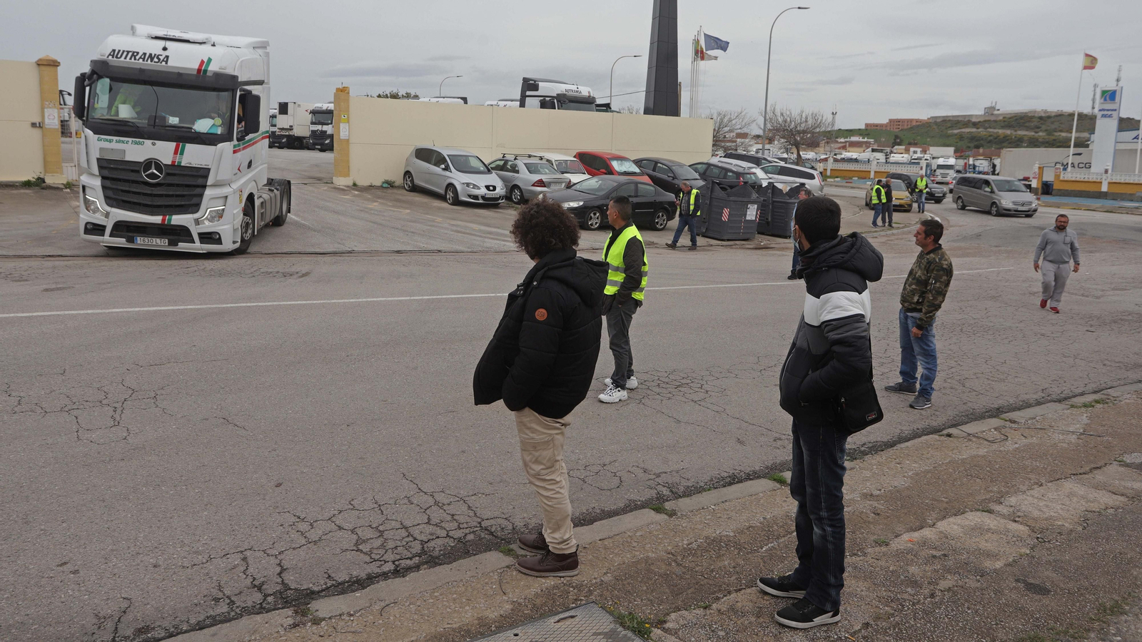 Fotos de la cuarta jornada de huelga de camioneros en Algeciras