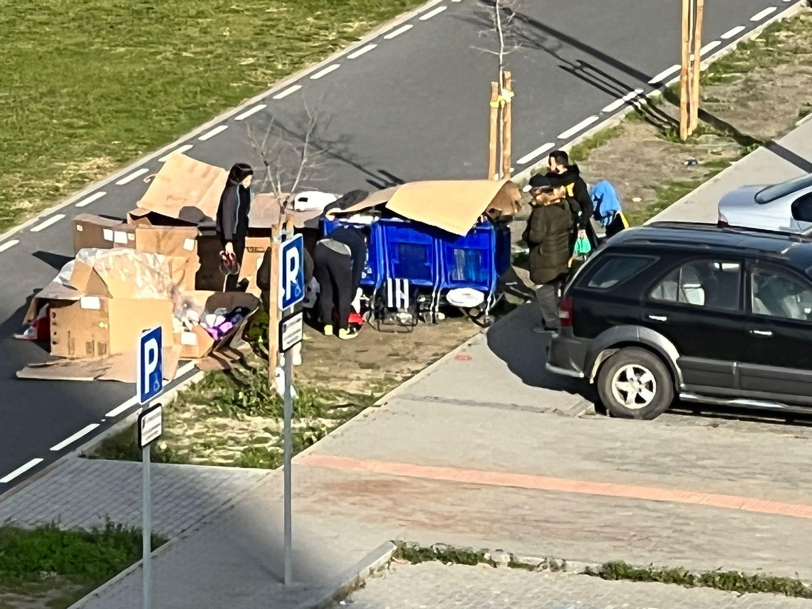 Desalojados del edificio de la Plaza de las Monjas instalados en el Ensanche.