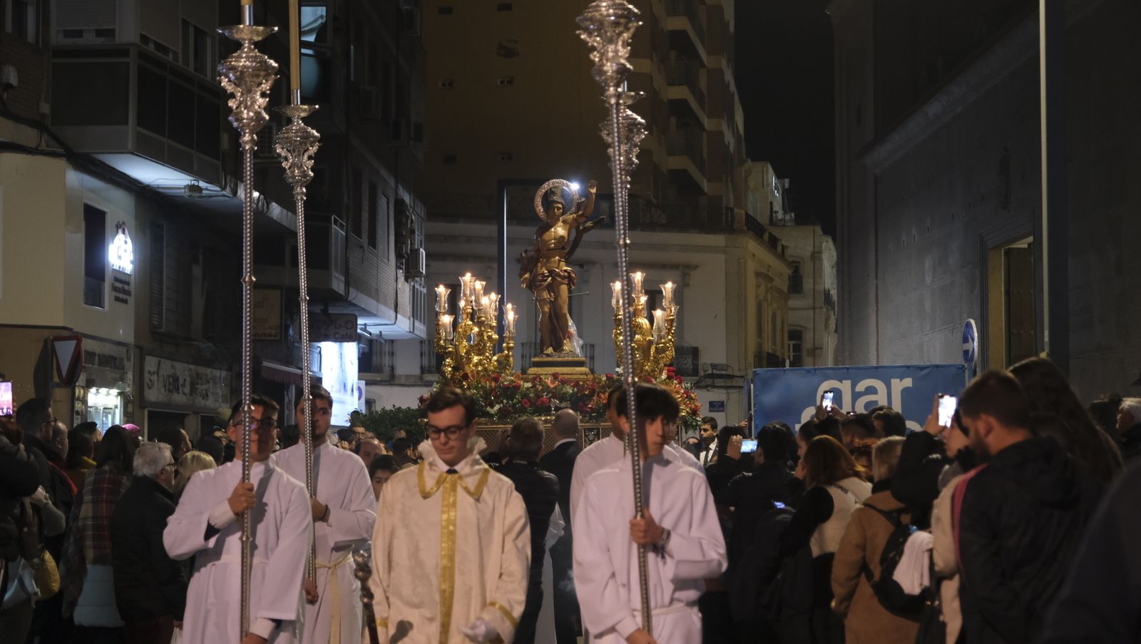 Imágenes de la misa y procesión de San Sebastián, en Almería