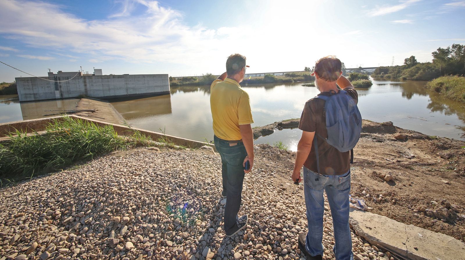 Abandono del río Guadalete a su paso por Jerez