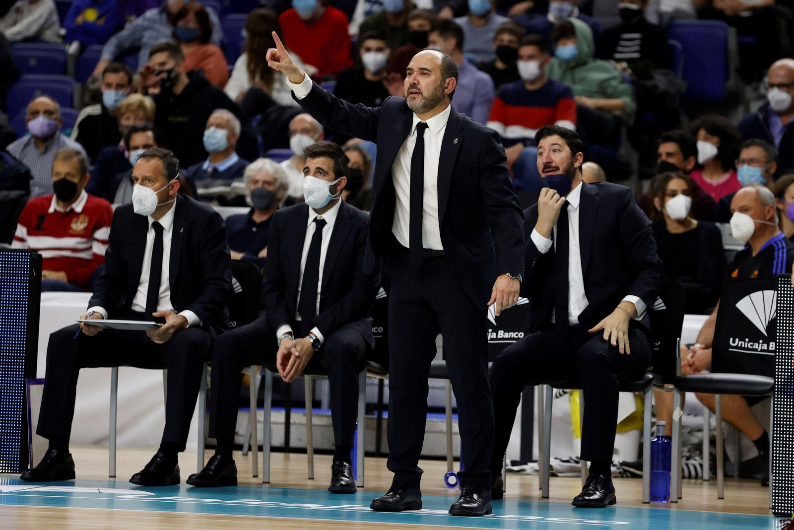 Chus Mateo, durante un partido.