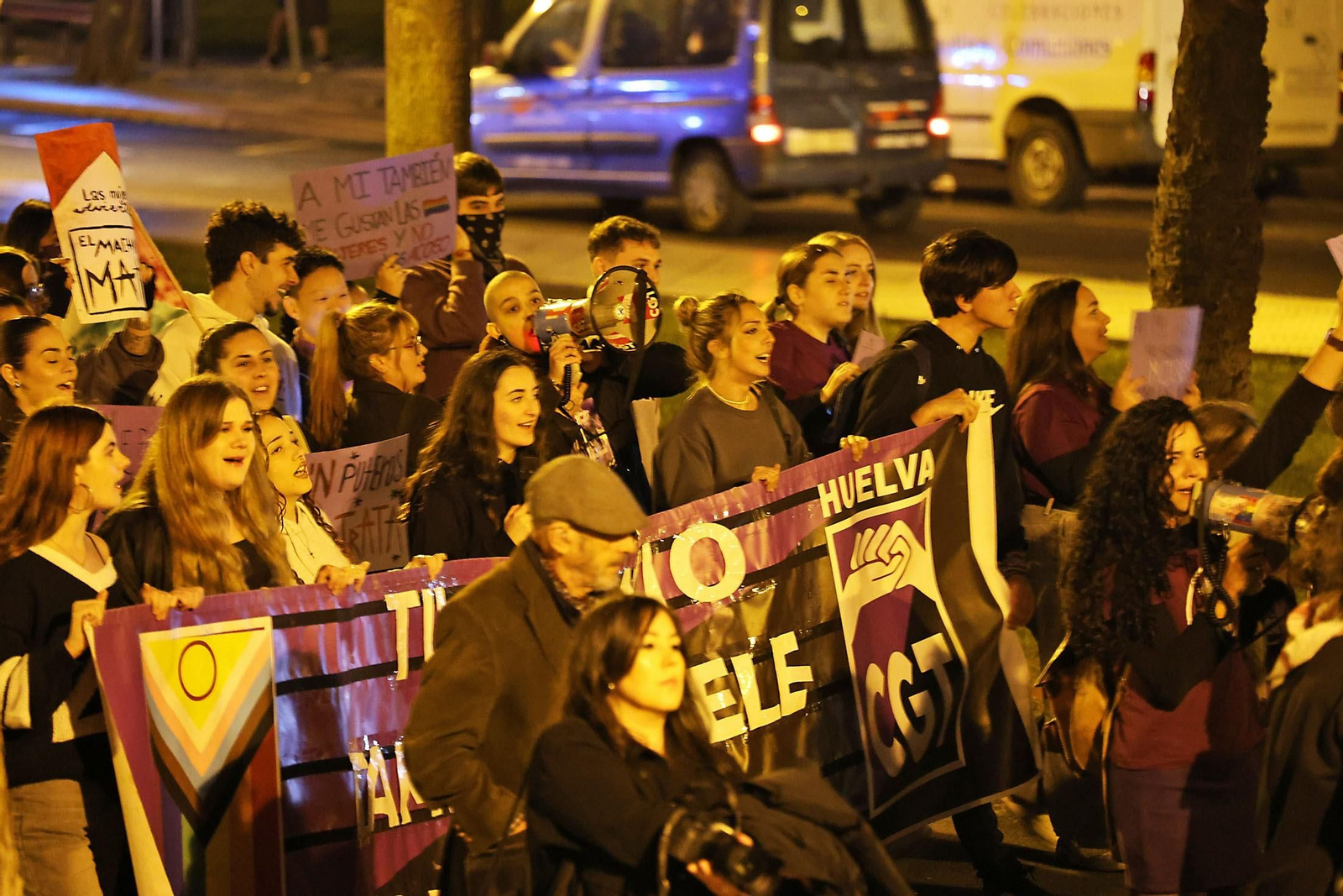 Manifestación del movimiento Feminista de Huelva en el 25-N en 2024
