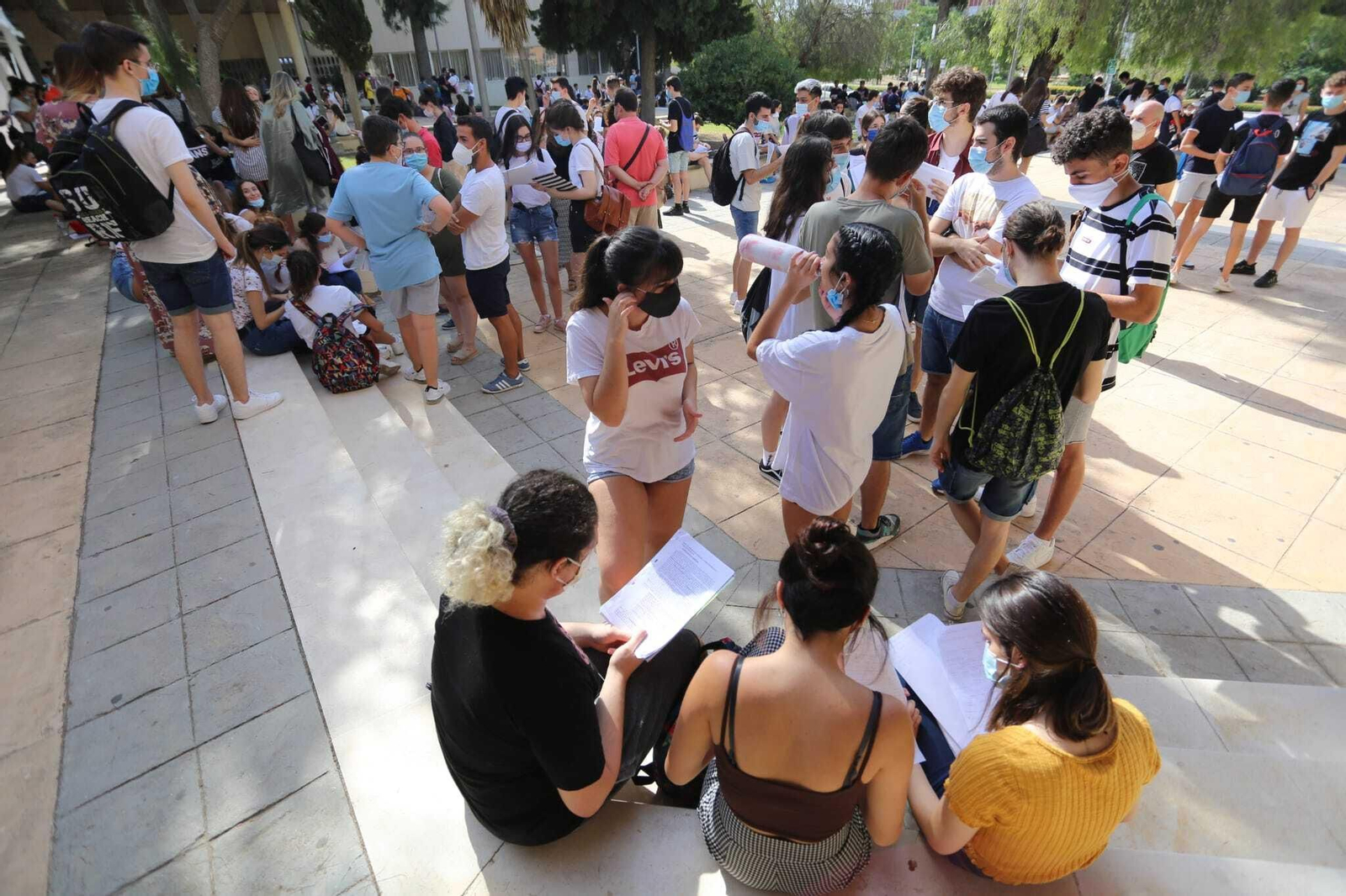 Arranca la Selectividad del coronavirus y las mascarillas en Málaga, en fotos