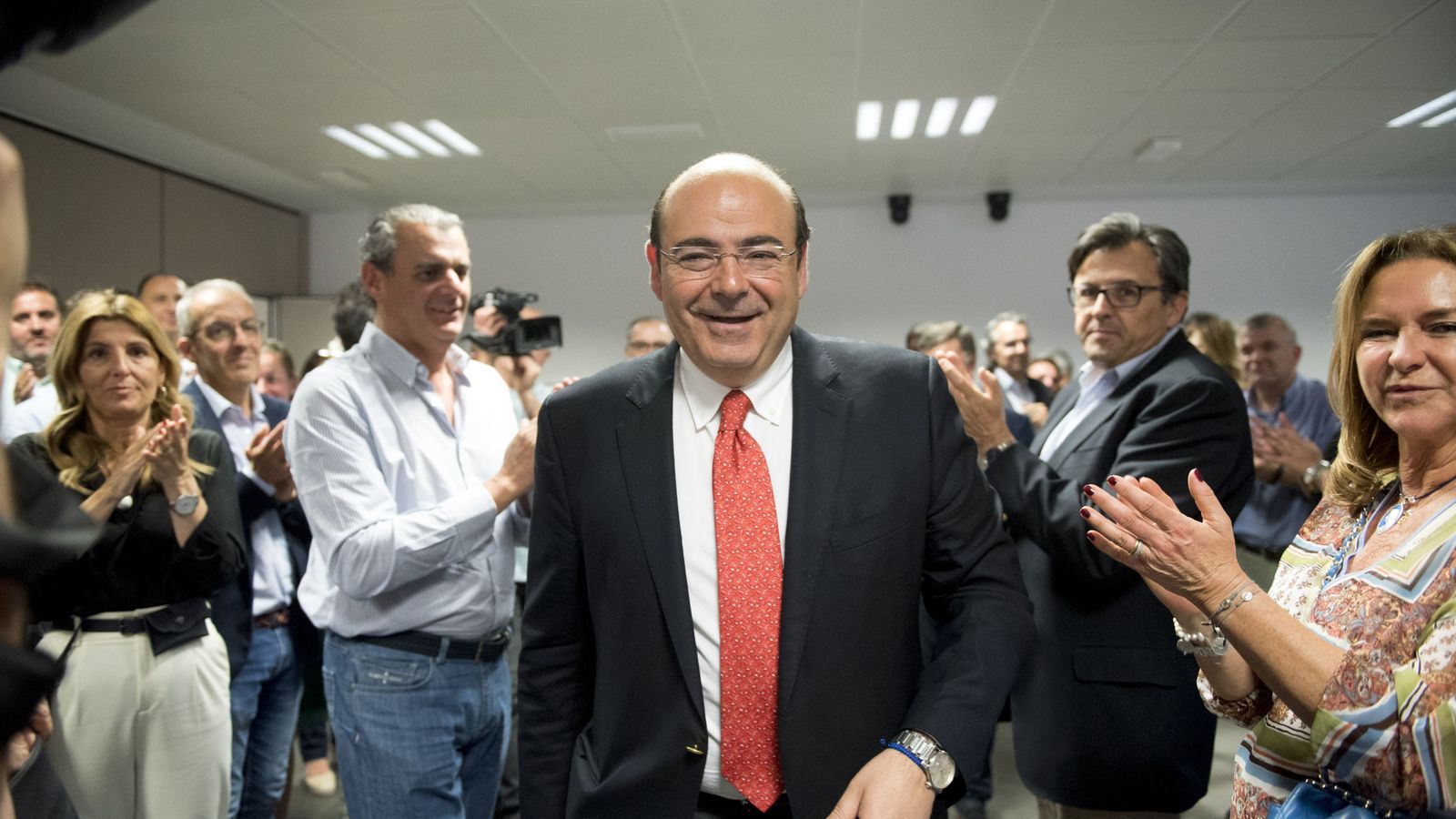 Sebastián Pérez, en la noche electoral de 2019