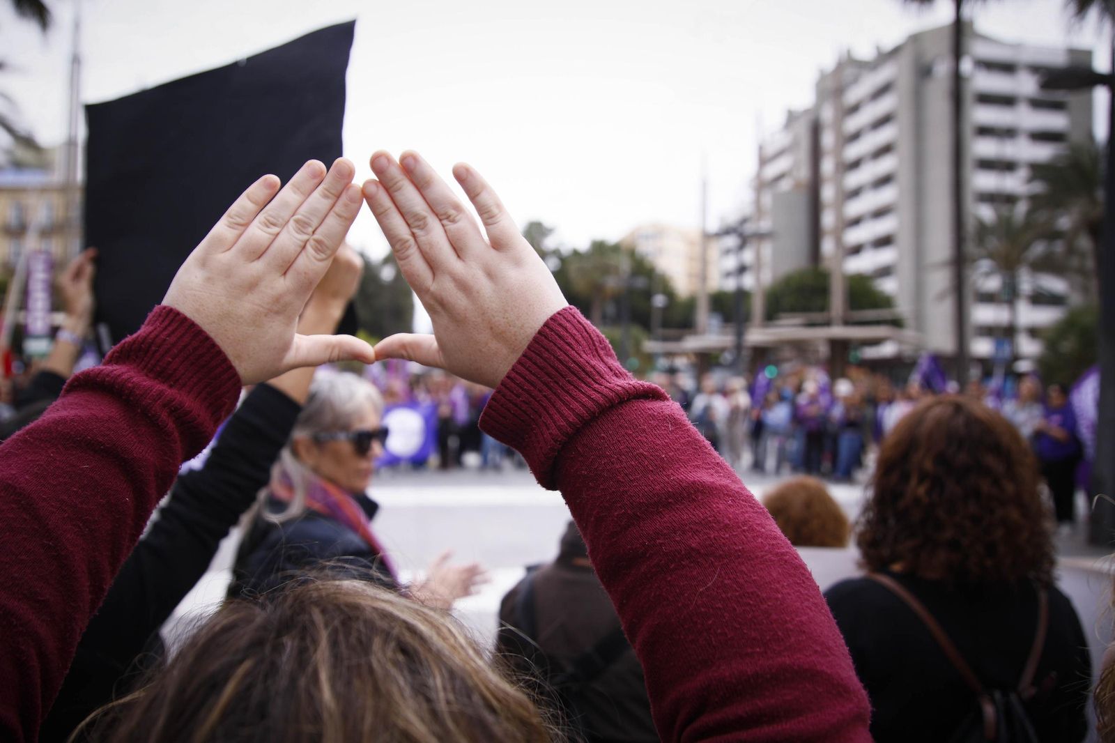 Las imágenes de la manifestación realizada por la Plataforma de Acción Feminista en Almería