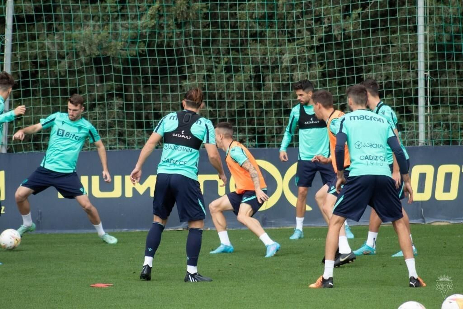 Un instante del entrenamiento desarrollado el martes.