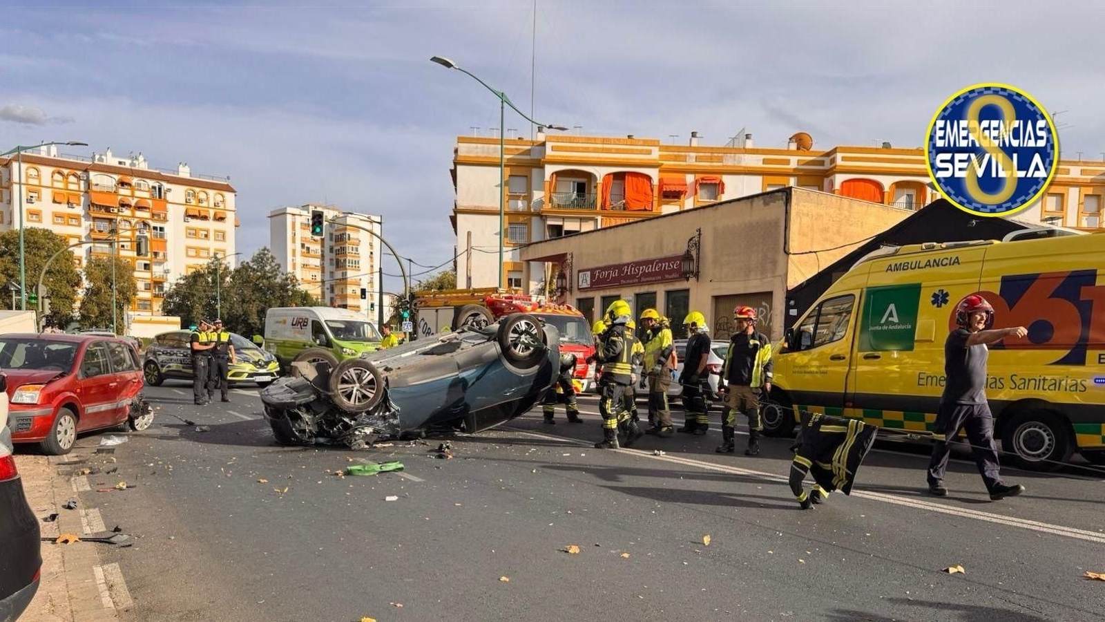 Imagen de uno de los vehículos siniestrados