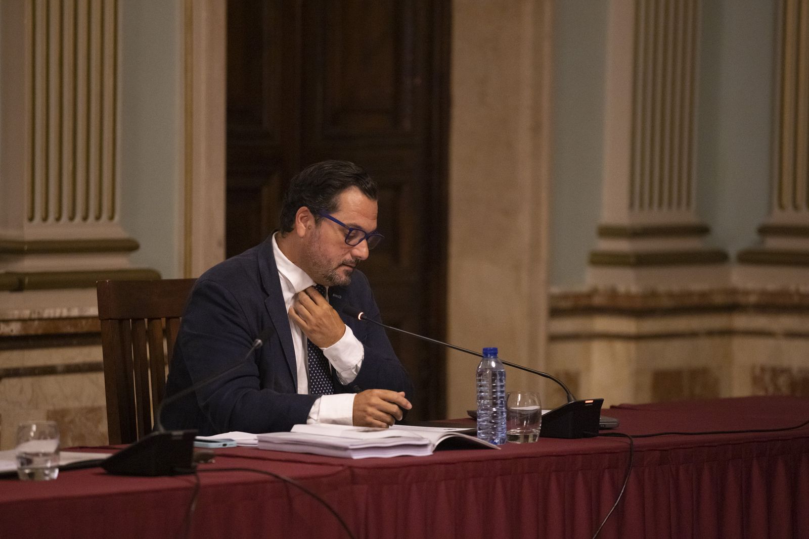 Imágenes del pleno en el Ayuntamiento de Huelva del miércoles 7 de agosto