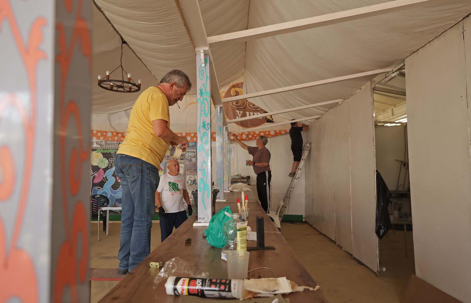 Fotos del montaje de la Feria Real de Algeciras 2025