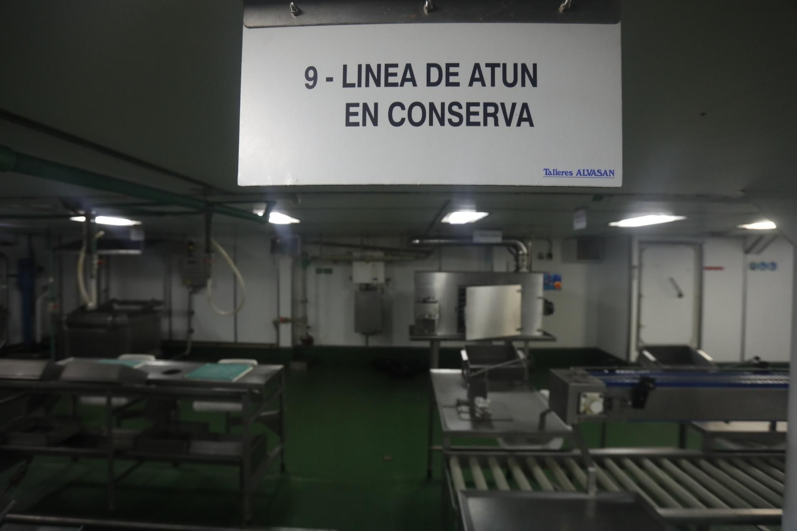 Línea de procesado de una las especies pesqueras.