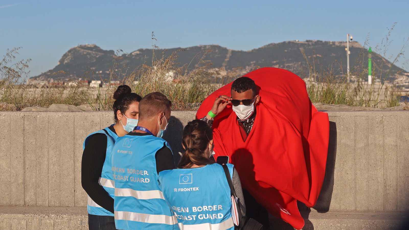 Migrantes rescatados en Algeciras