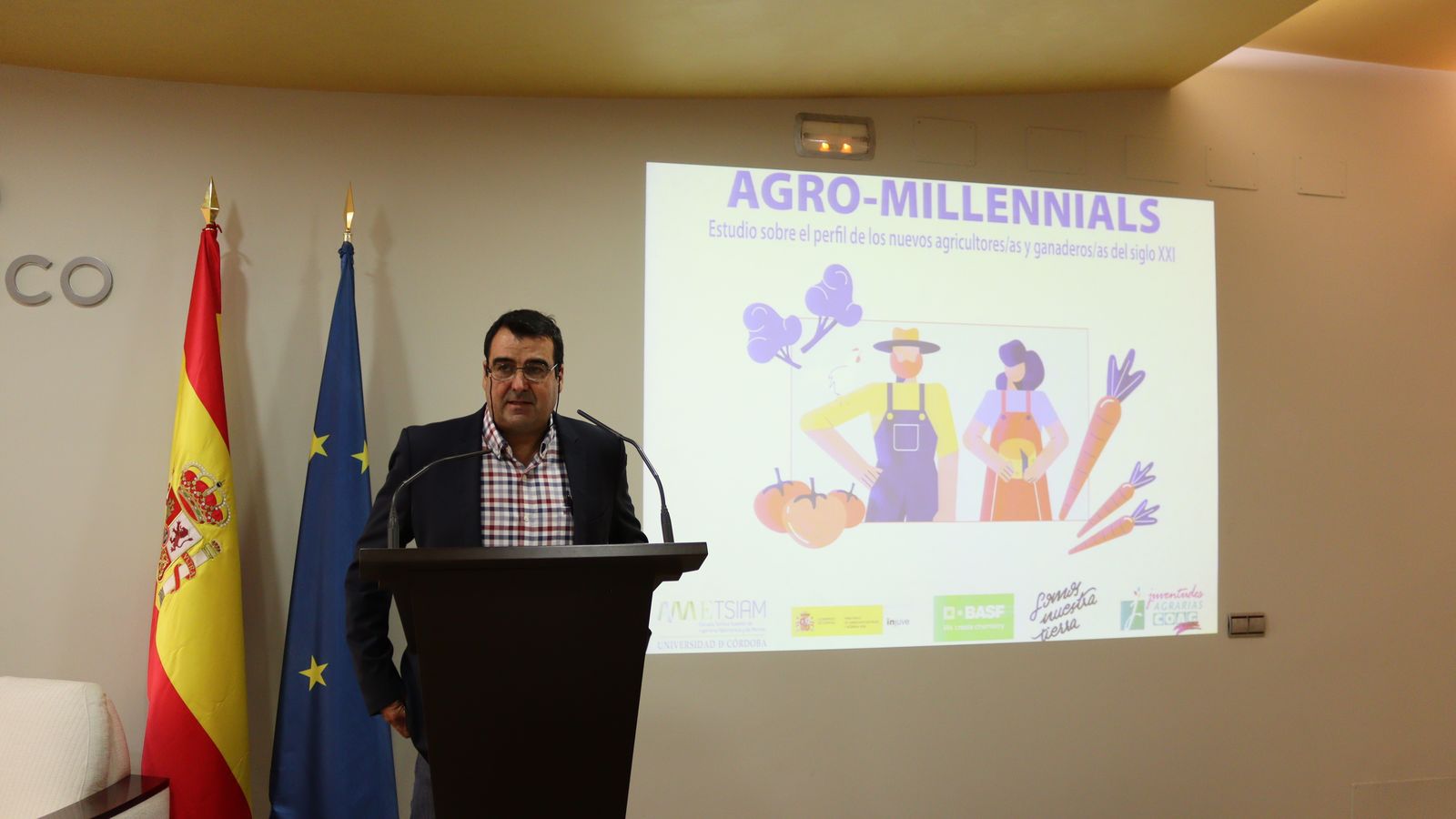 Andrés Góngora, miembro de la Comisión Ejecutiva de Coag, durante la presentación del estudio