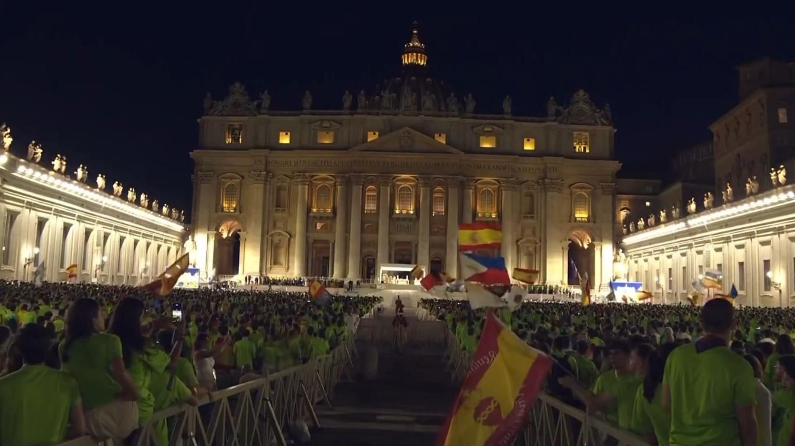 Los jóvenes en el Vaticano este pasado viernes