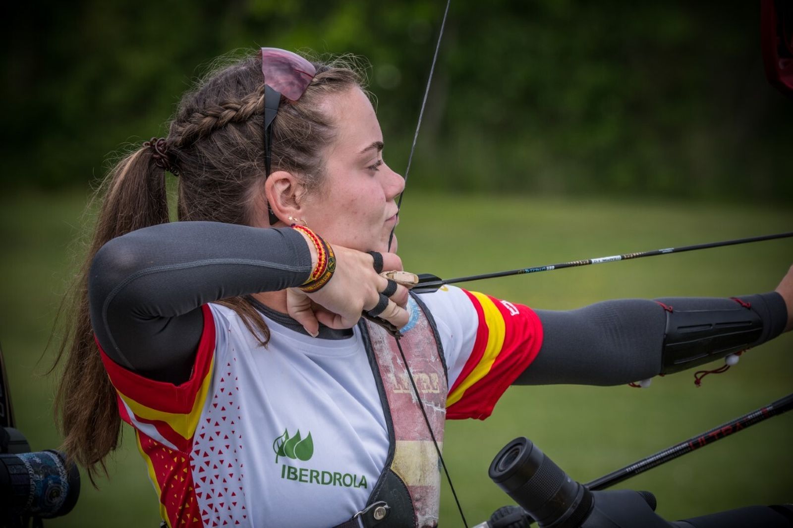 Leyre Fernández, disputando la clasificatoria.