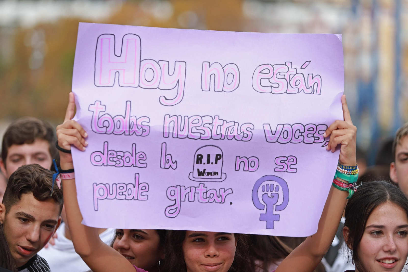 Una marcha por el 25 de noviembre en Algeciras, en foto de archivo.
