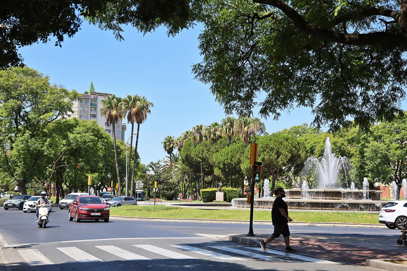 Imágenes de la Avenida de Andalucía en las mañanas de verano