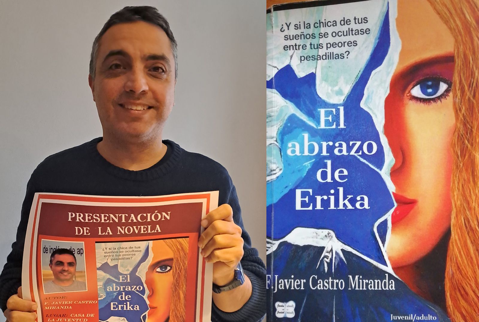 Javier Castro junto a sus últimos trabajos