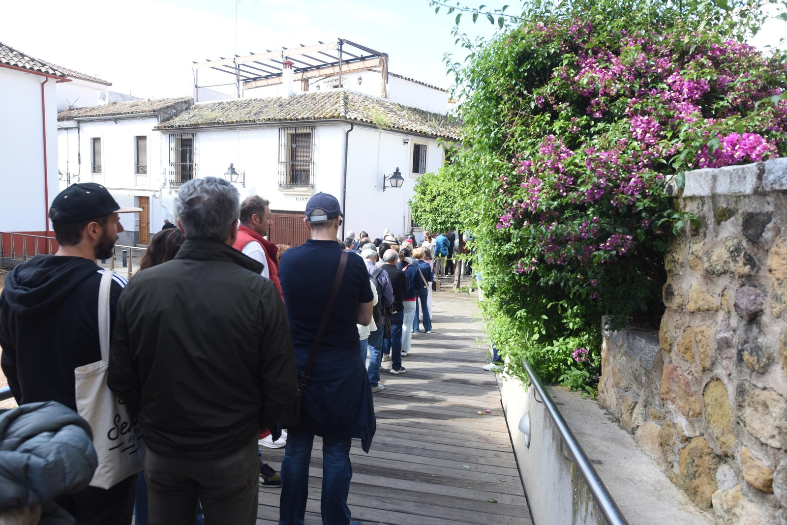 Turistas en la Ruta de Patios del Alcázar Viejo