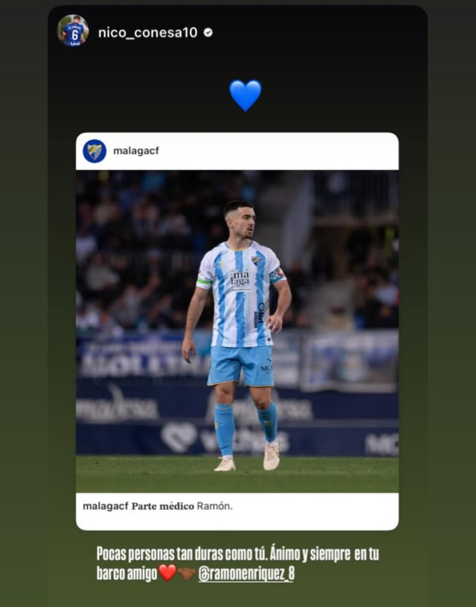 El fútbol se vuelca con Ramón Enríquez: "Estamos todos contigo"