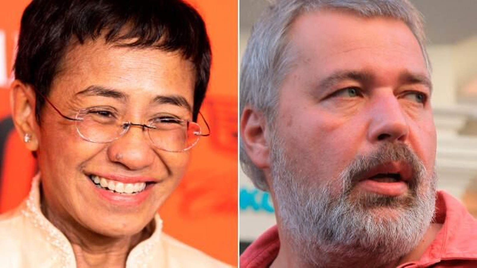 Maria Ressa y Dimitri Muratov