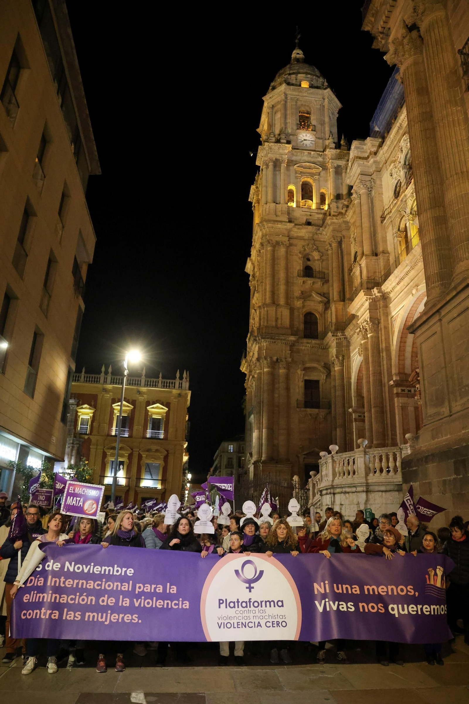 La manifestación del 25N en Málaga, en imágenes