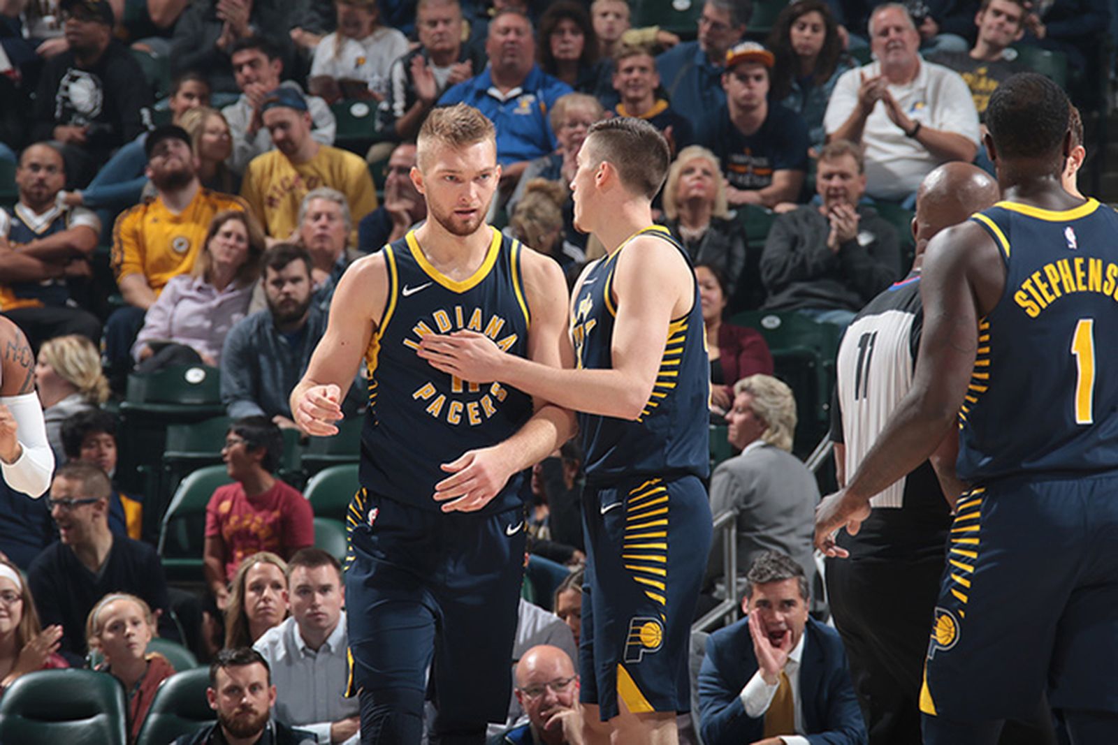 Domas Sabonis, en el partido ante Brooklyn Nets.
