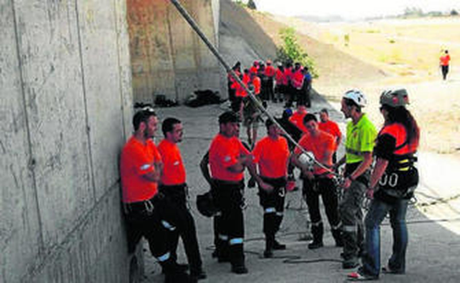 Momento de las prácticas en las que han participado 35 voluntarios.