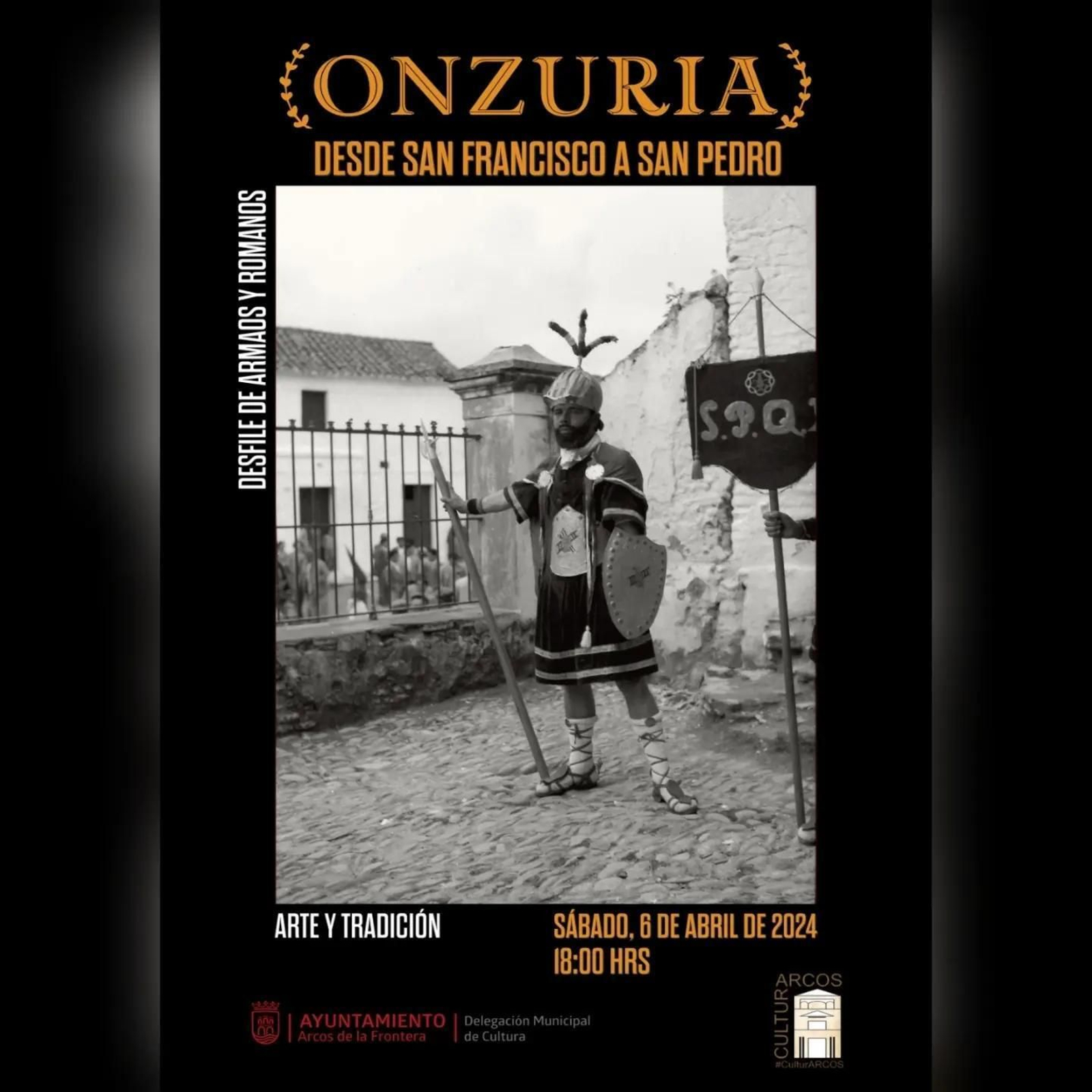 'Onzuria' desfile de ‘Armaos y Romanos’. Arcos de la Frontera