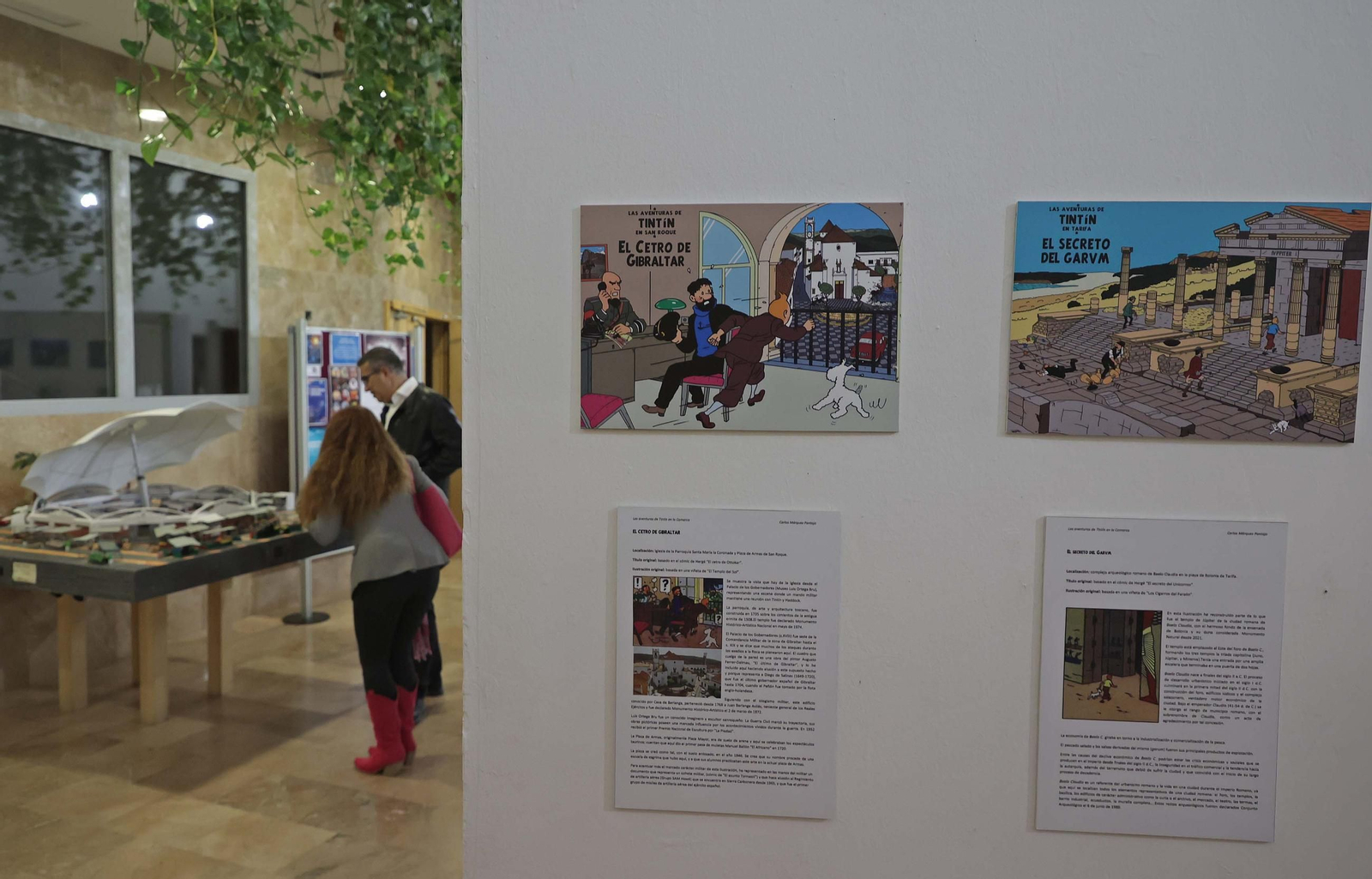 Fotos de la exposición Tintín en el Campo de Gibraltar