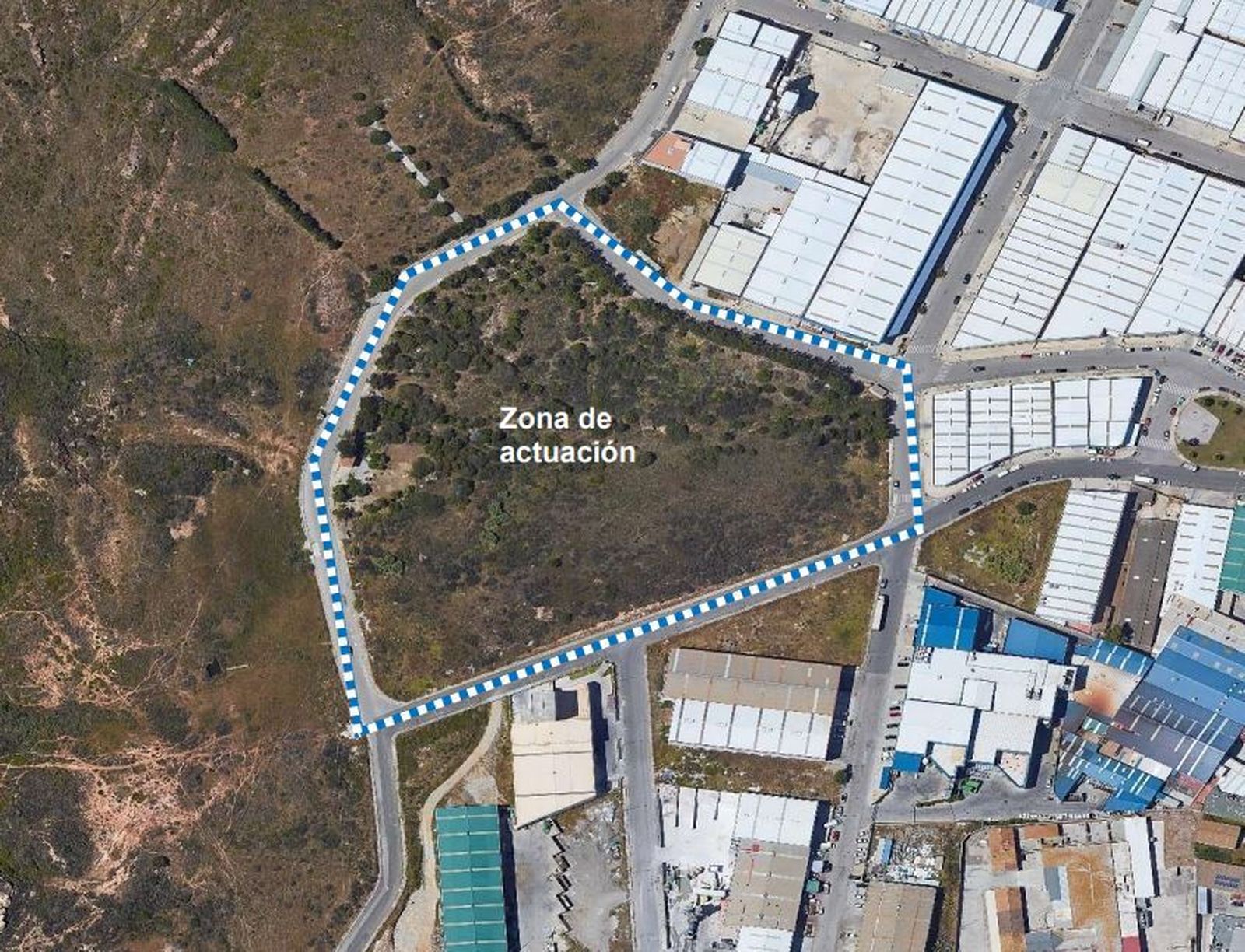 La zona en la que se construirá el parque periurbano.