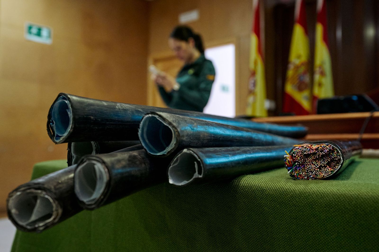 Material incautado en la operación Ascia, relacionada con el esclarecimiento de numerosos robos de cable de cobre.