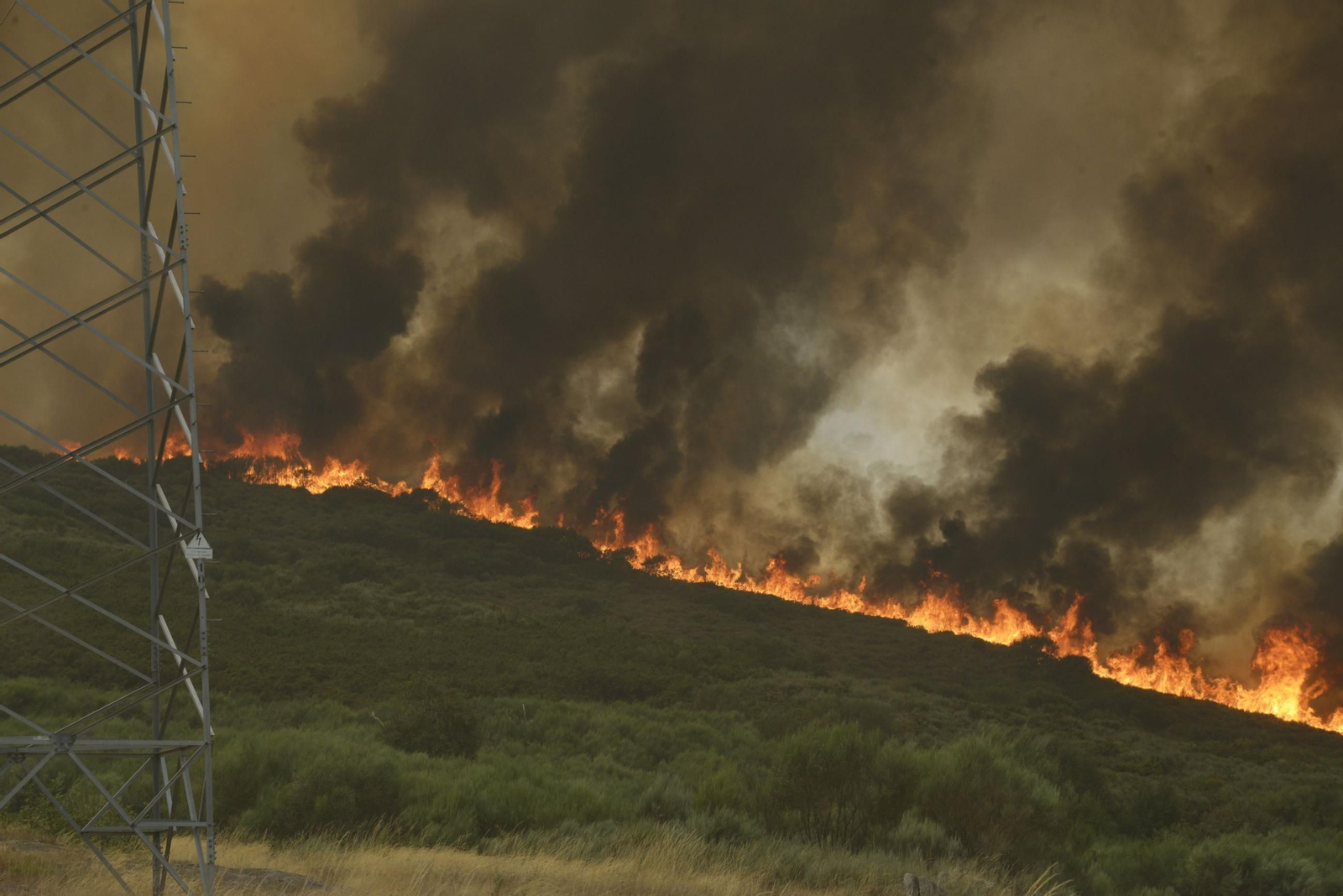 Incendio en Ourense.