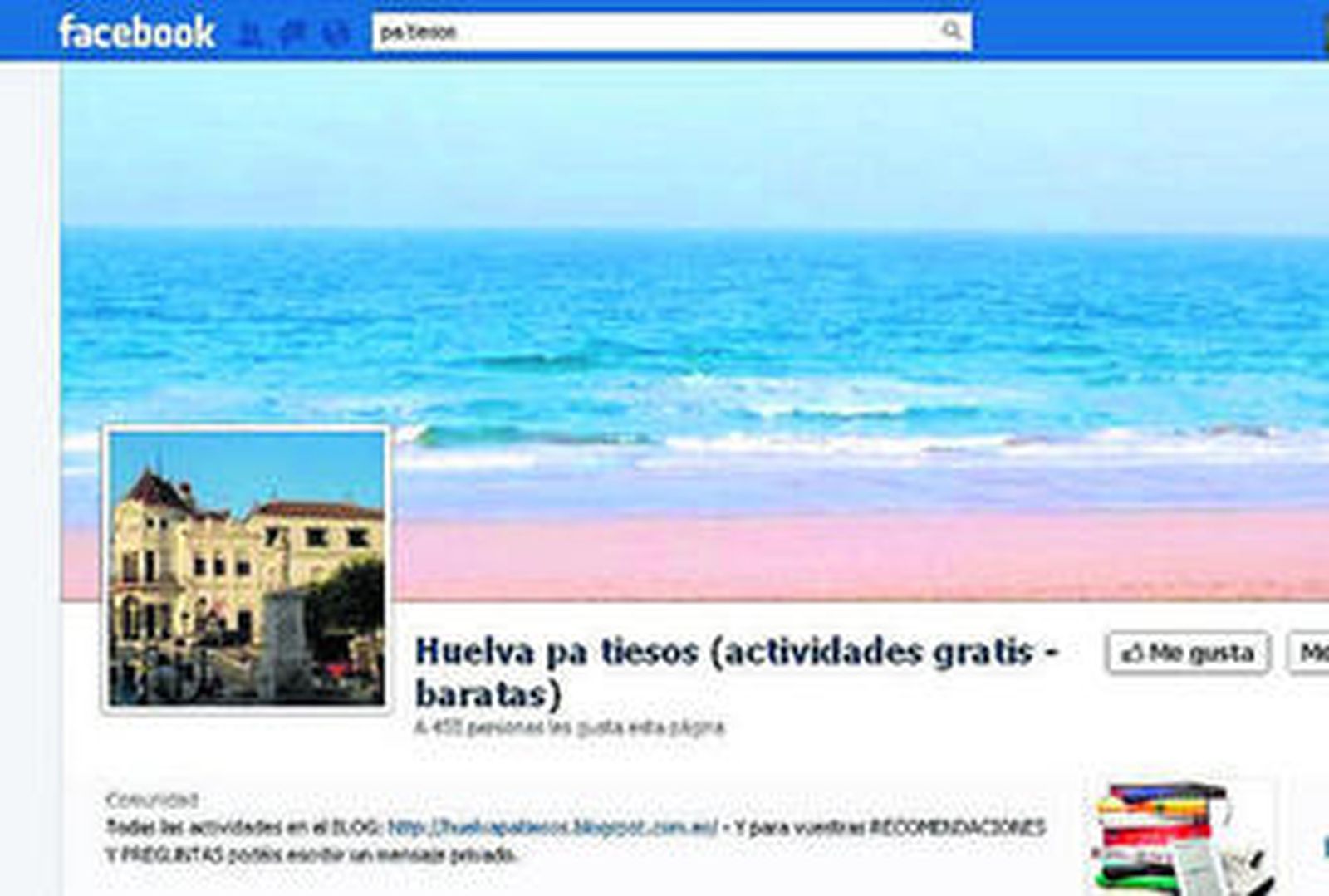 Imágenes de la página de Facebook y el blog dedicados a Huelva.
