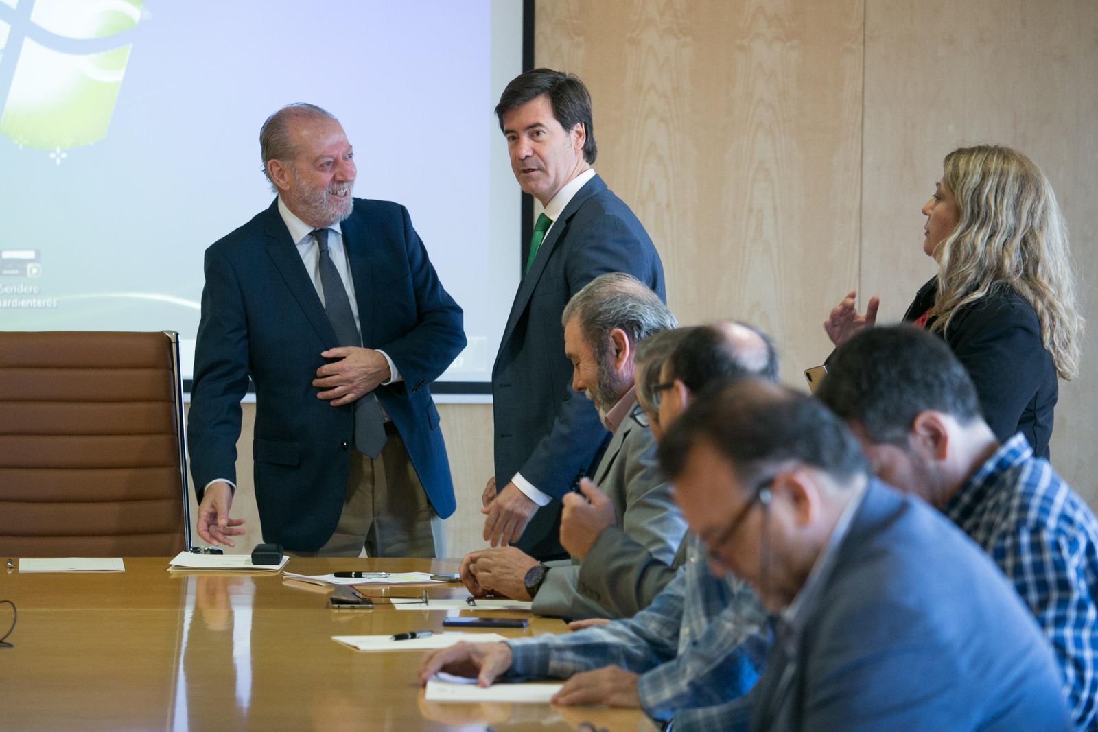 Villalobos, ayer con los representantes del marco de Concentración.