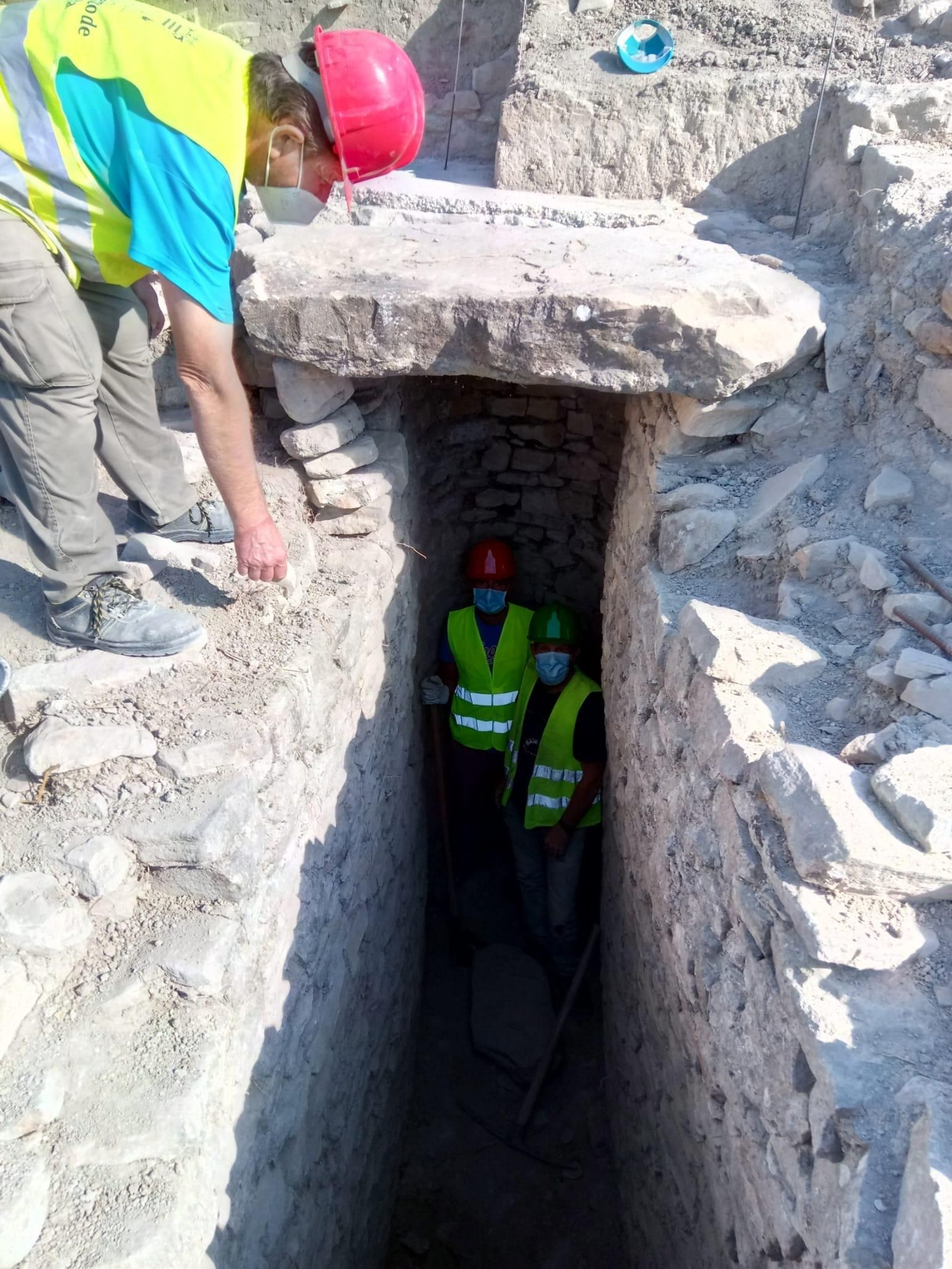 Detalle de la excavación.