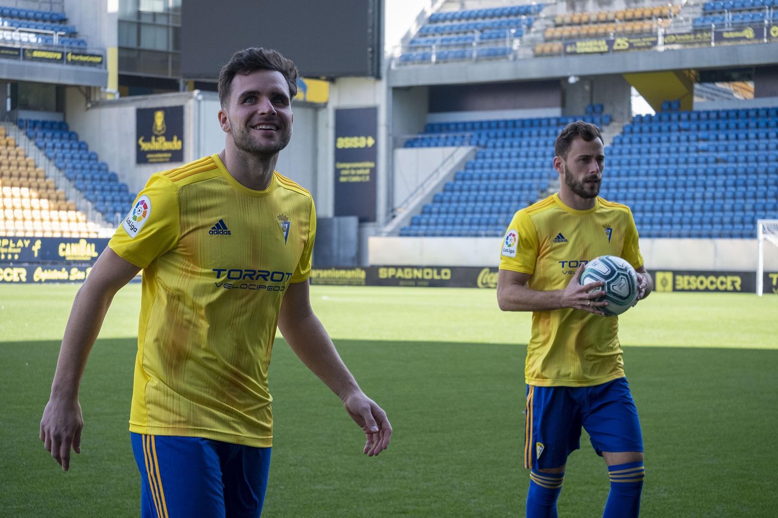 Álvaro Giménez y Malbasic, durante su presentación con el Cádiz.