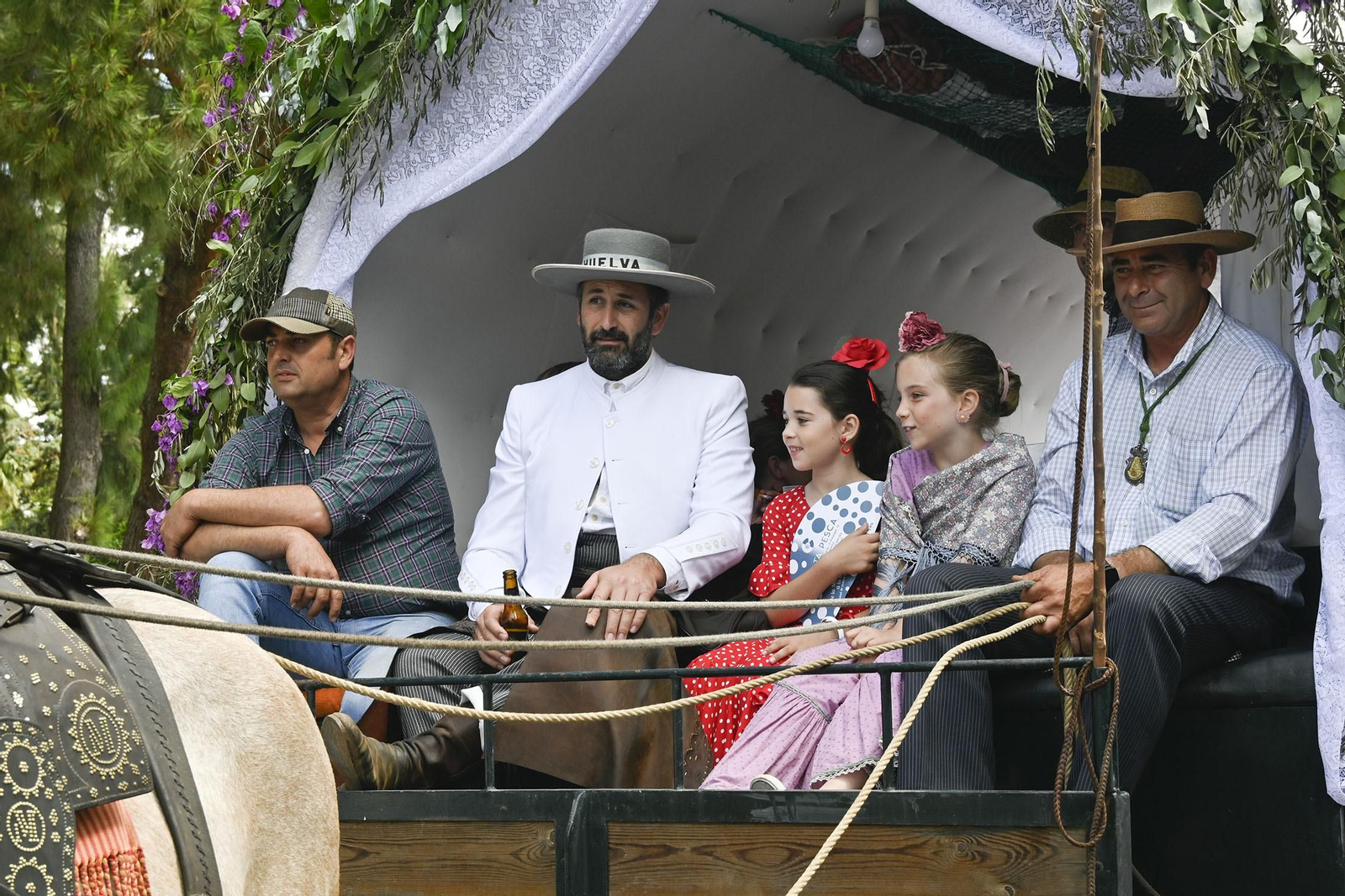 Todos los rocieros de la comitiva de la Hermandad de Huelva, en imágenes