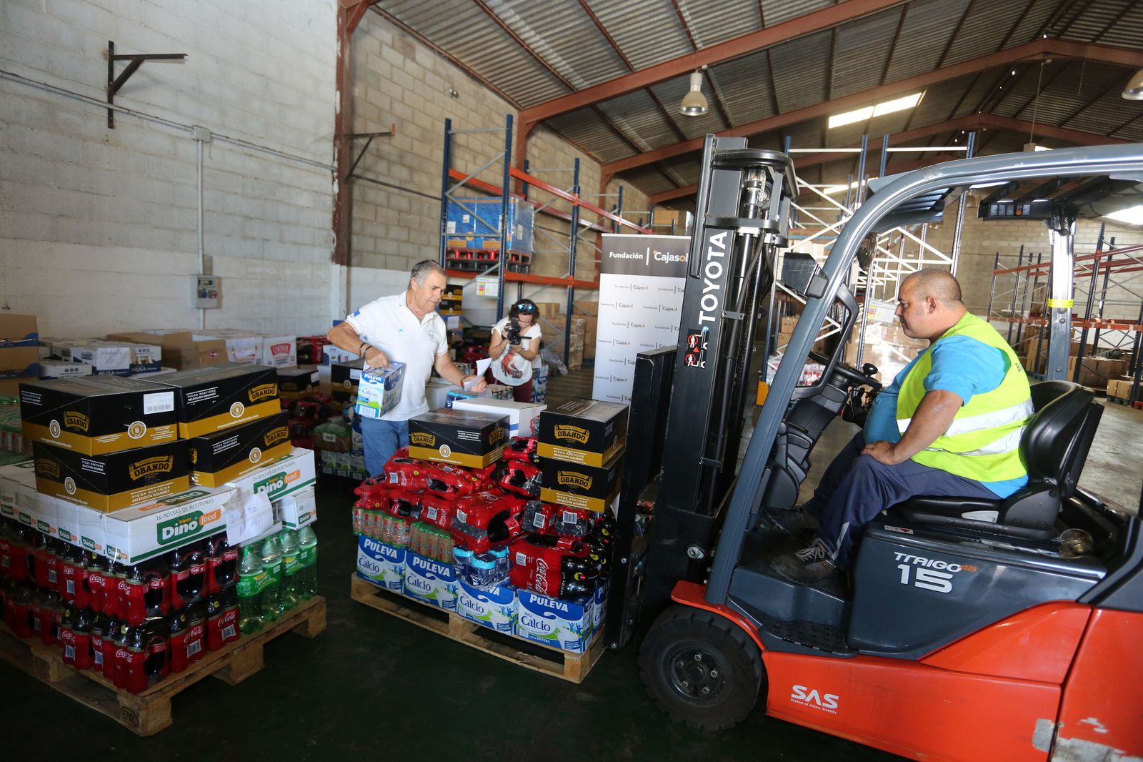 Las imágenes del Reparto de alimentos a entidades sociales del Banco de Alimentos y la Fundación Cajasol