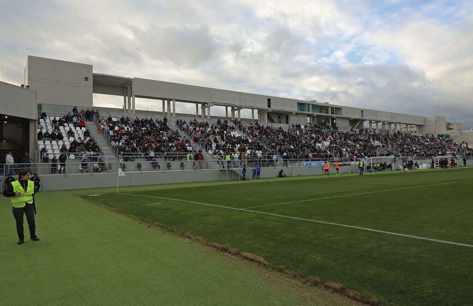 La Tribuna del Ciudad de La Línea, durante el Balona-Mirandilla