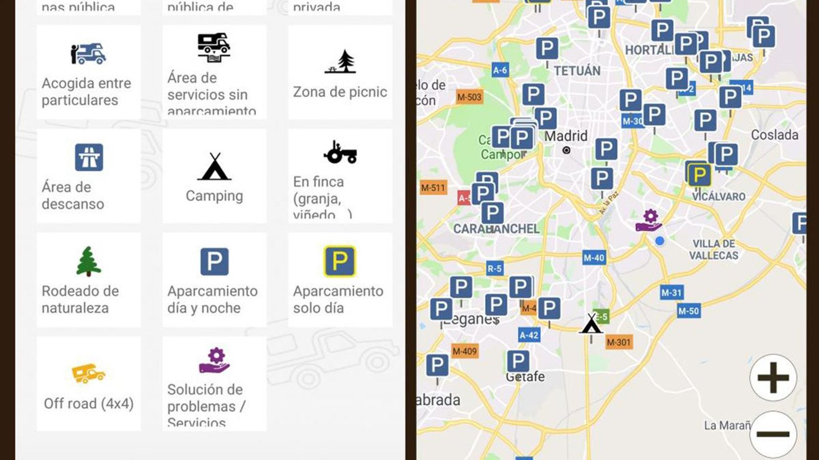 'Park4Night' es una de las aplicaciones más usadas en el mundo caravaning