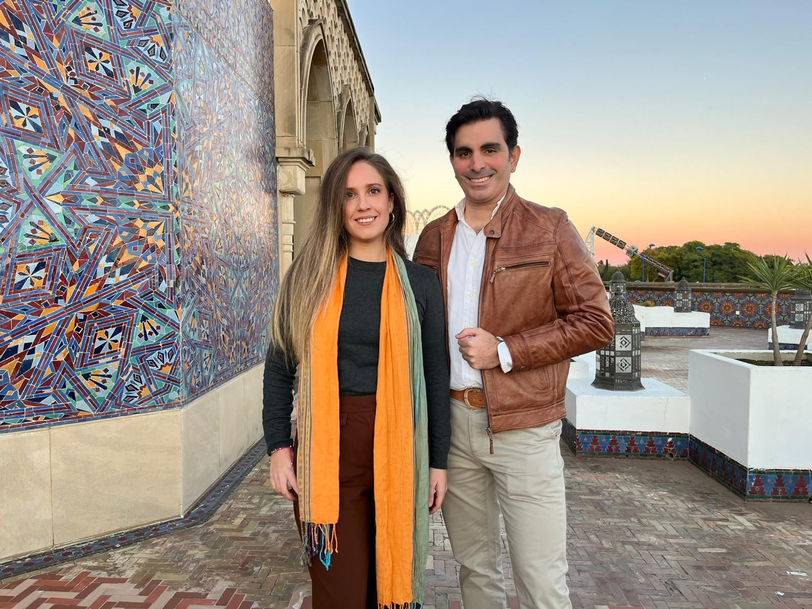 La soprano Aurora Galán y el pianista Jesús de Sancha Navarro, este miércoles en la Fundación Tres Culturas.