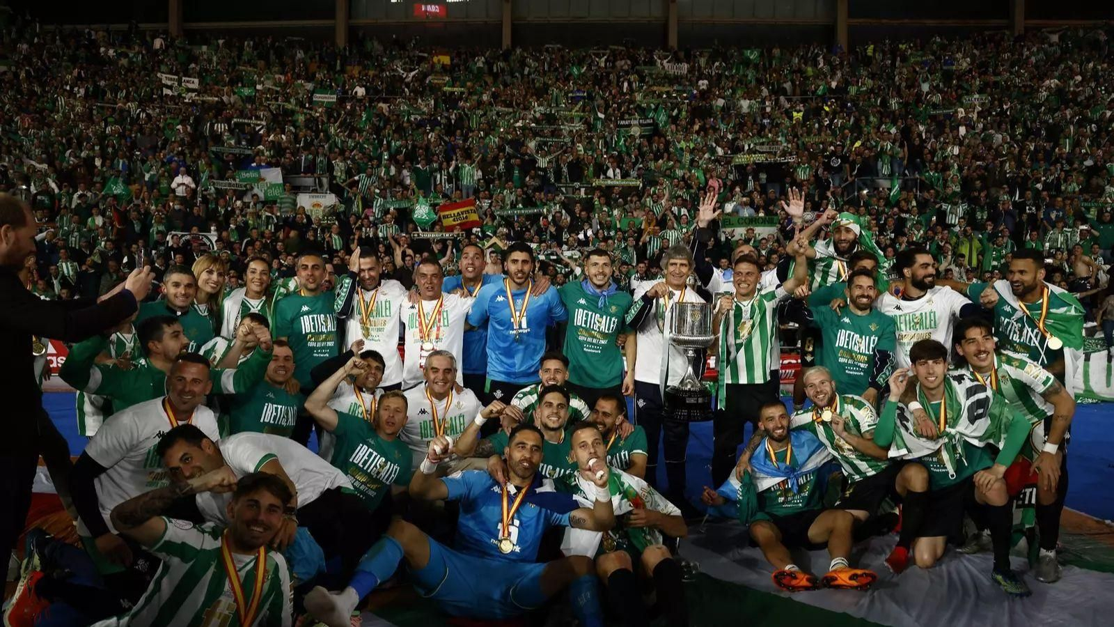 Los aficionados del Betis en el Estadio de la Cartuja en la final de la Copa del Rey