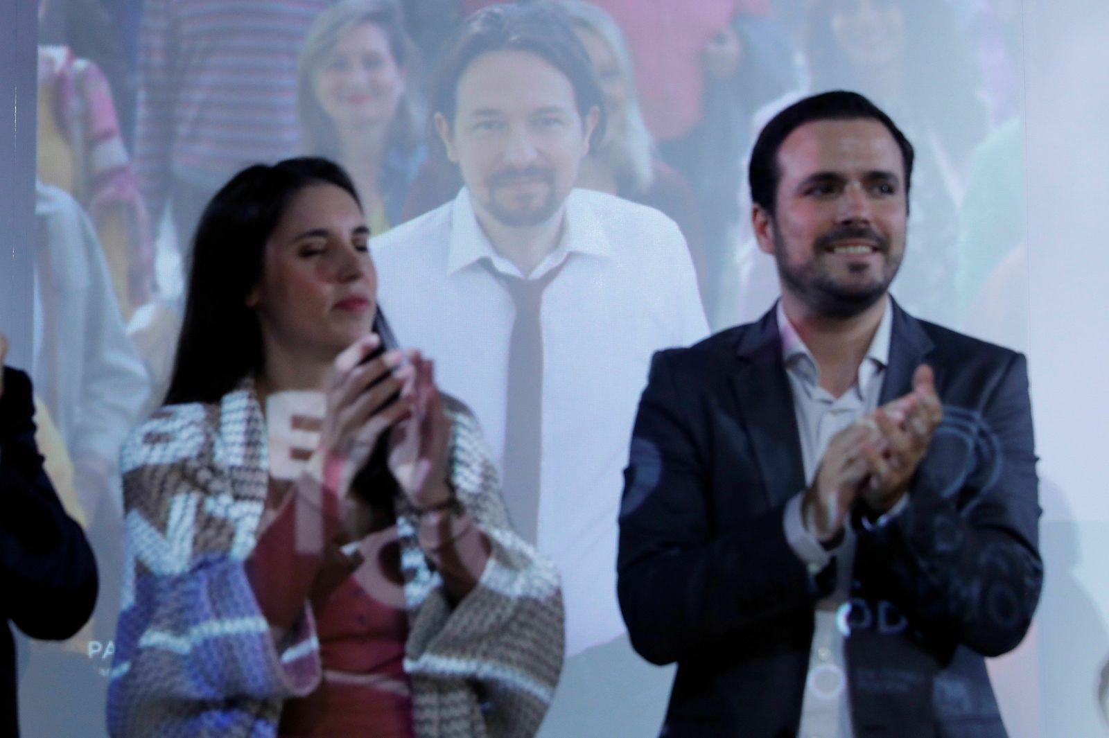 Unidas Podemos celebra un mitin en Madrid con Irene Montero y Alberto Garzón.