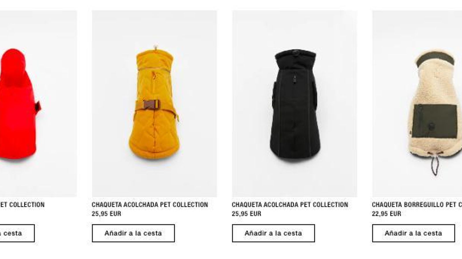 prendas "pet collection"