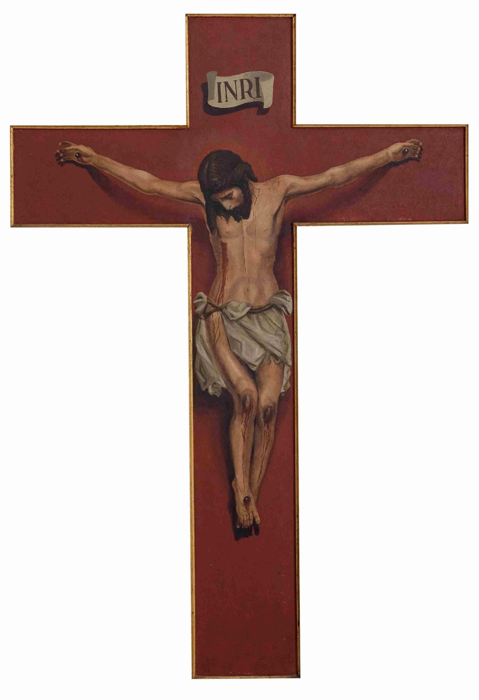 Pintura del Cristo que se entregará a los colegios religiosos.