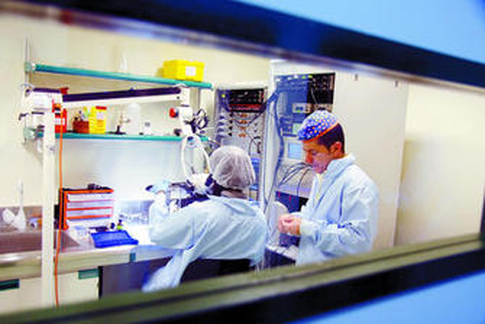 Unos investigadores trabajan en el Animalario del edificio de los Servicios Centrales de Investigación.