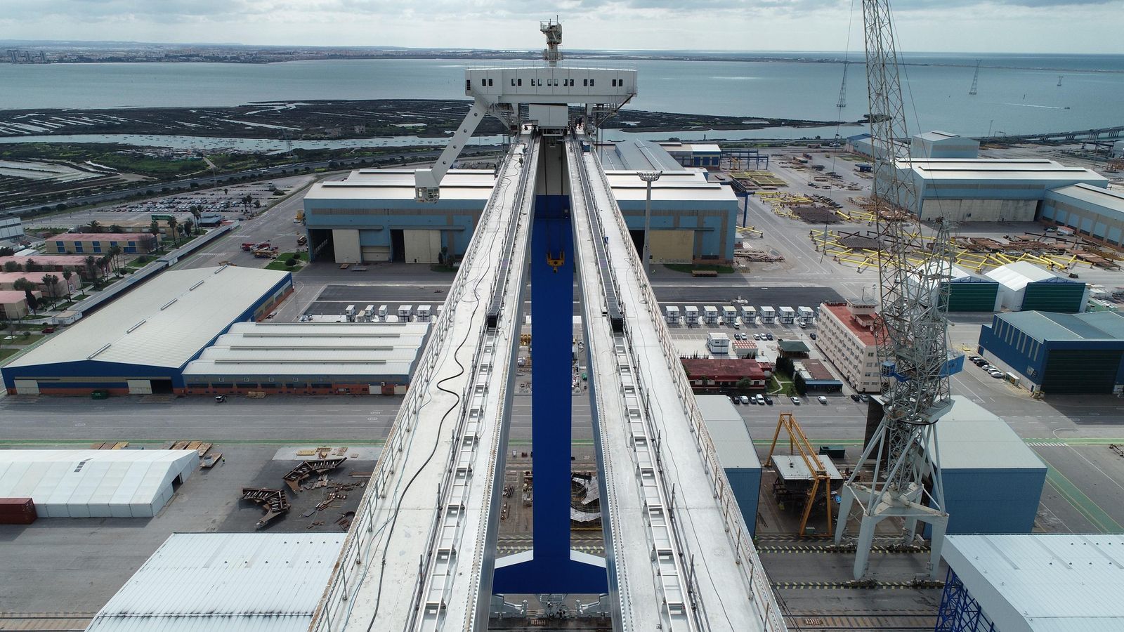 Parte superior de una de las grúas.