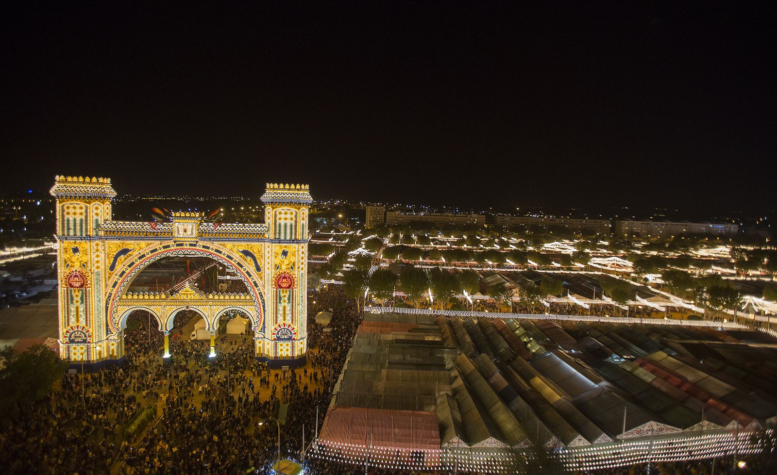 El alumbrado de la Feria del pasado año.