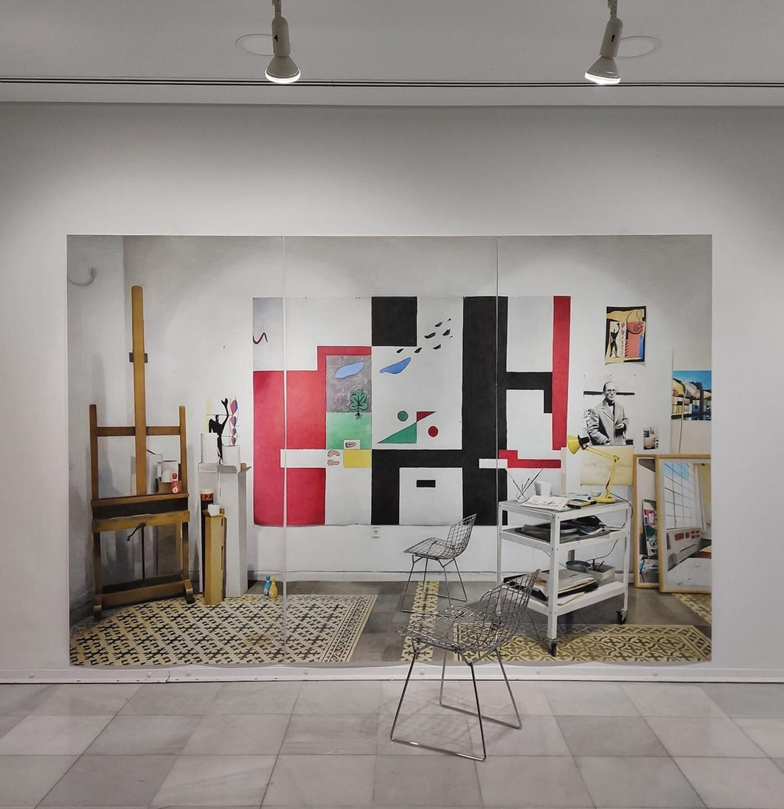 Una de las obras de Ángel Alén expuestas en el Colegio de Arquitectos.