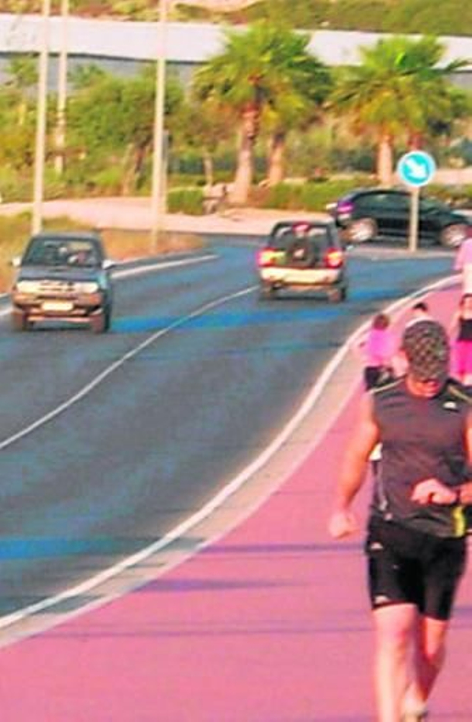 De paseo bajo el marco de El Ejido